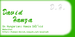 david hamza business card